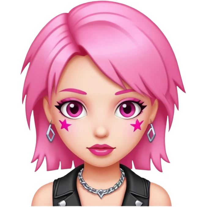 y2k pink rockstar girl emoji