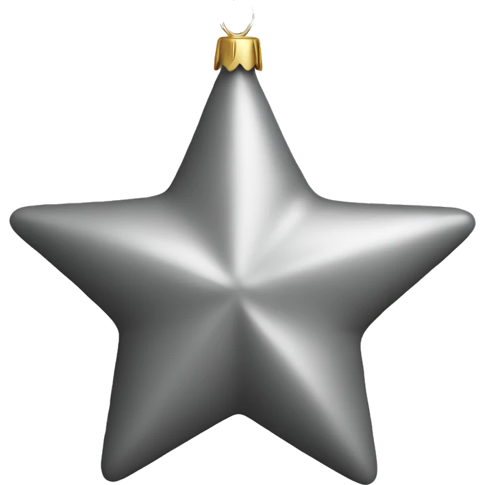 christmas decoration star grey emoji
