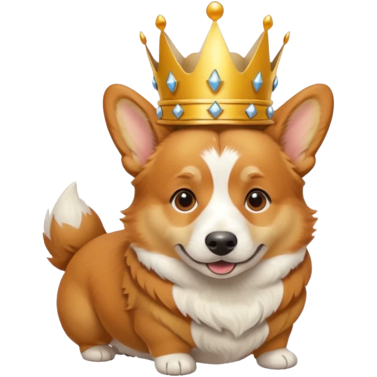 Corgi with crown emoji