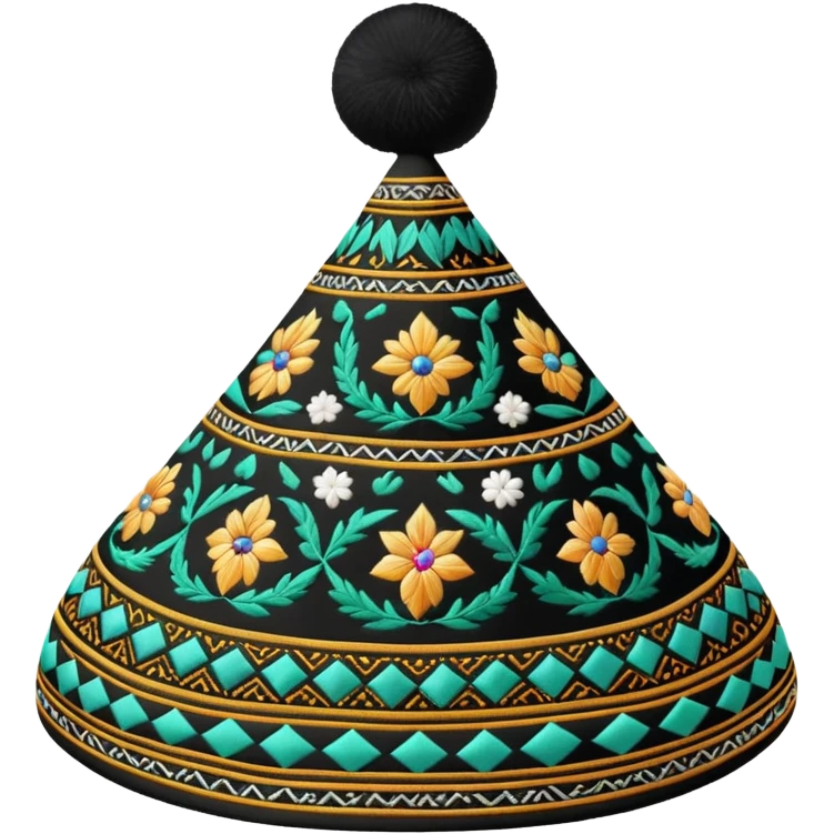Uzbek traditional doppa hat emoji