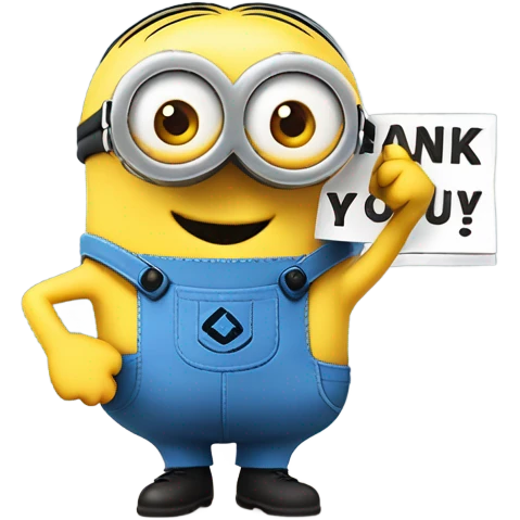 Minion saying thanks emoji