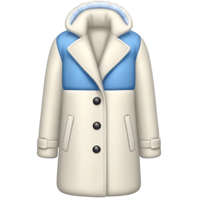 a white winter coat emoji