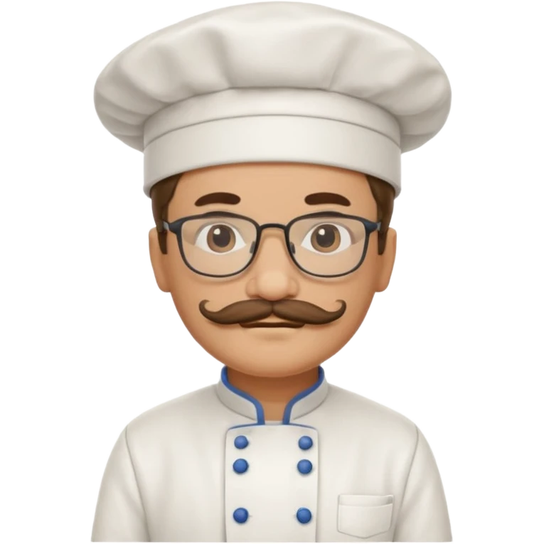 chef with mustache glasses emoji