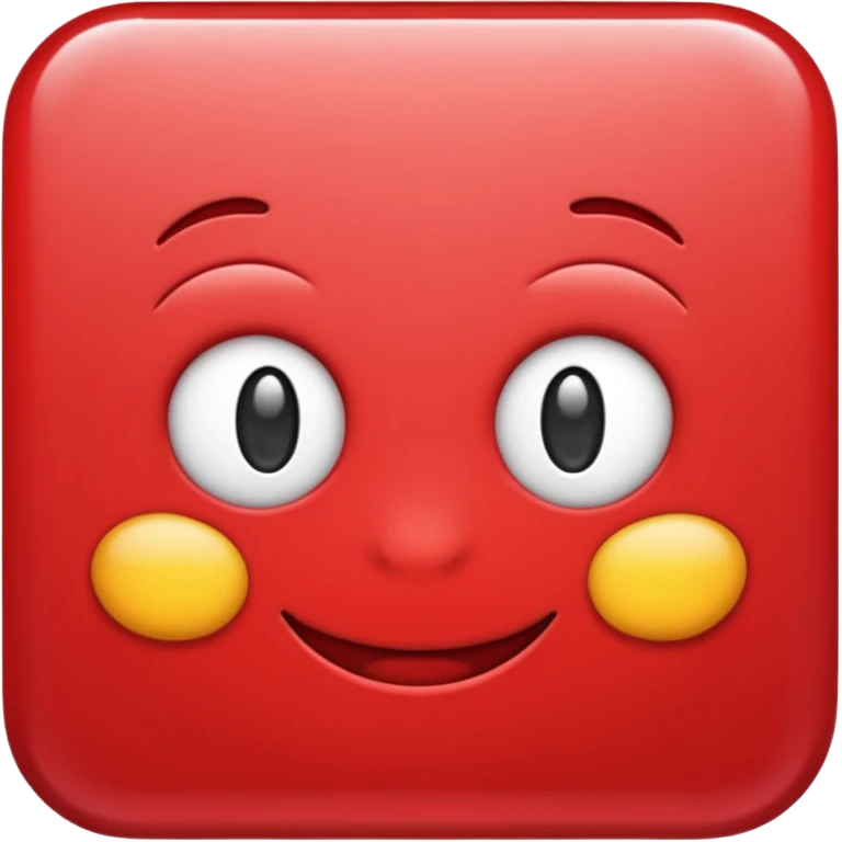 an emoji for fullscreen in red and cartoonstyle emoji
