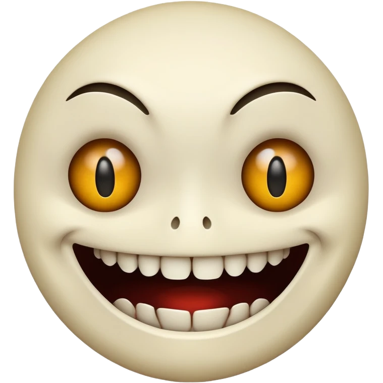 Creepy smile emoji