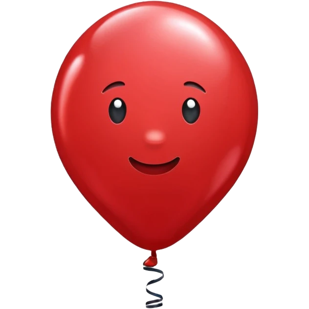 red glitter baloon emoji