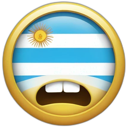 crying the argentina flag emoji