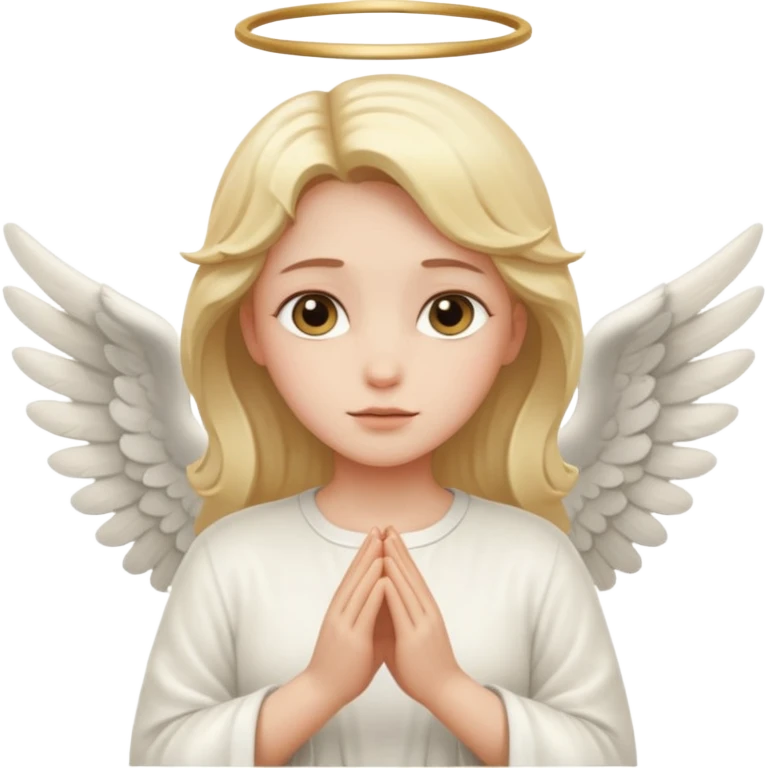 an angel with empty hands emoji