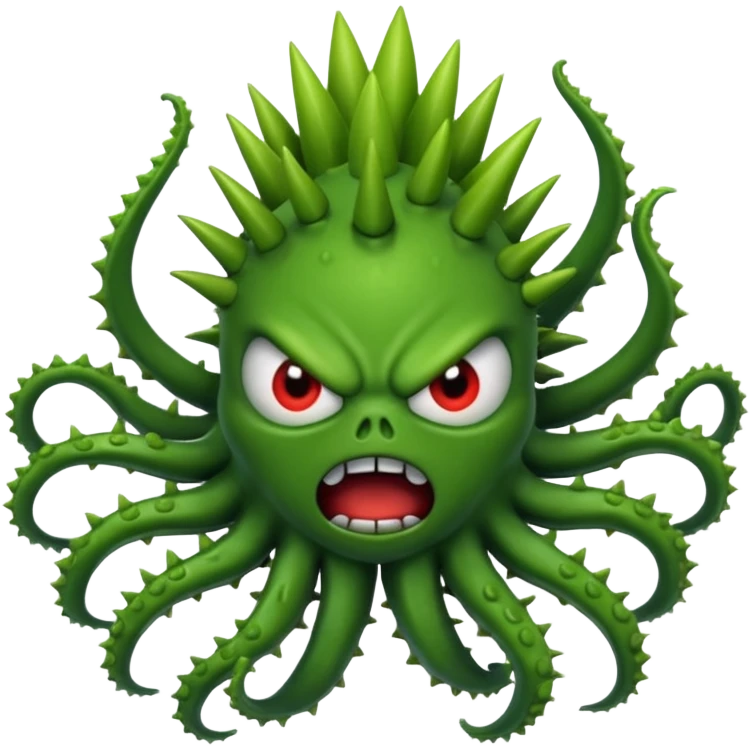 angry virus with many tentacles emoji
