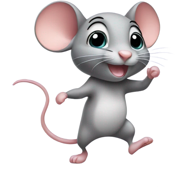 Cute mouse dancing  emoji