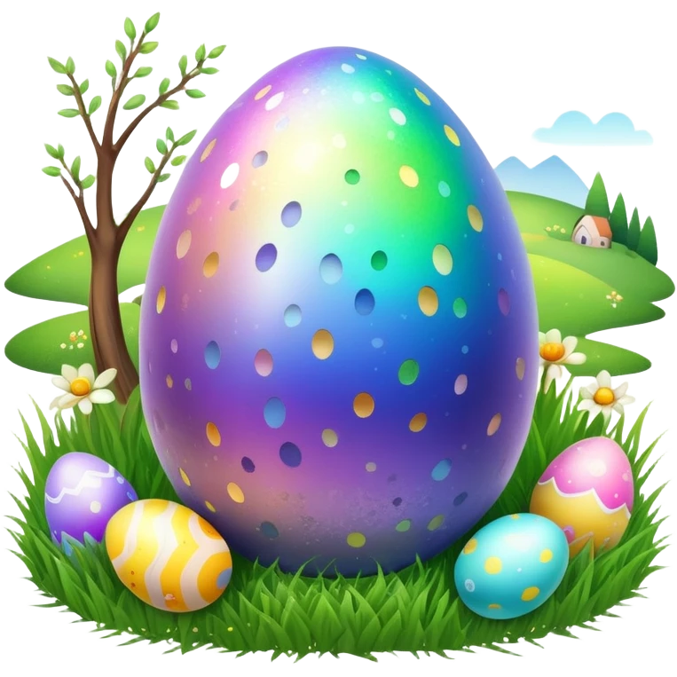 magical poop easter cosmic egg landscape  emoji