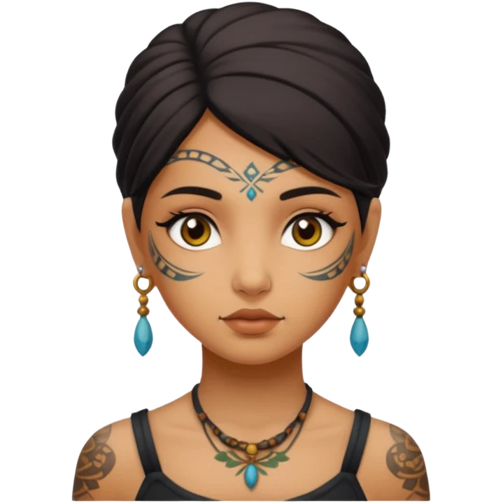 ancient girl Tattooed emoji