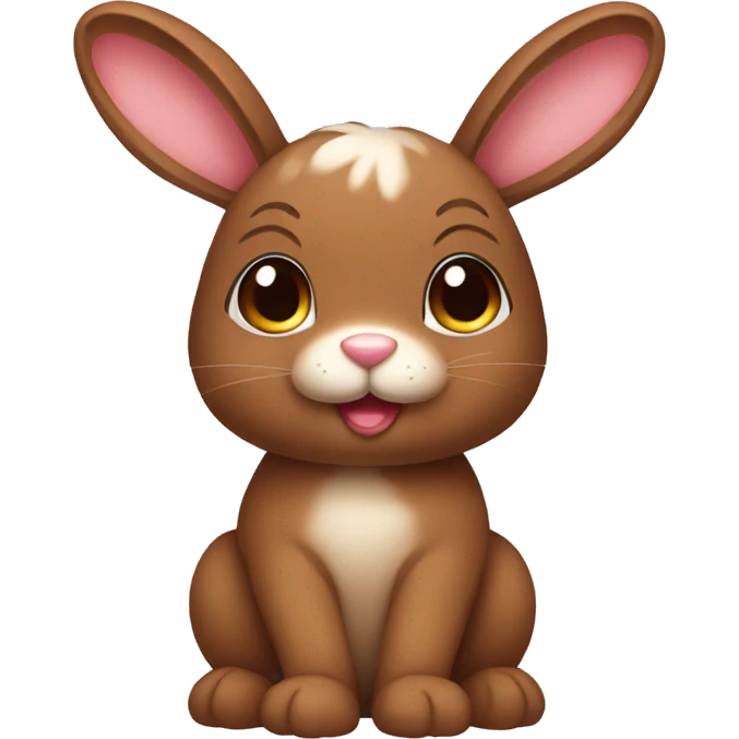 Brown bunny wearing bows  emoji