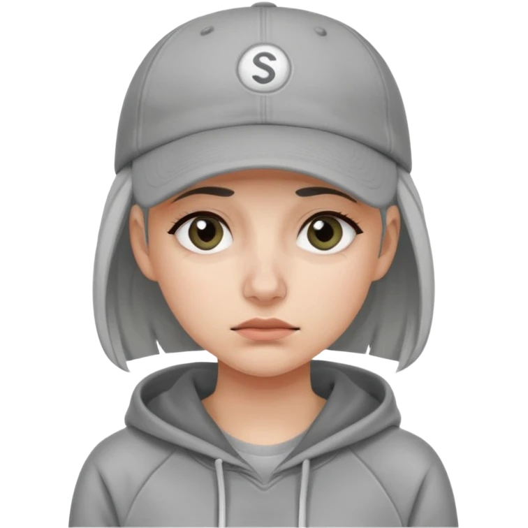 Female tech developer going back to work after christmas holidays, looking tired and wearing a hoodie and a baseballcap that says "SVT Nyheter" emoji