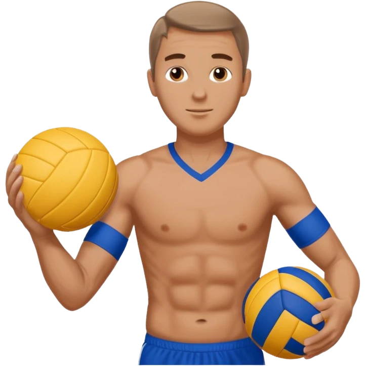 volleyball player, man, Charles Kiraly with volleyball ball emoji