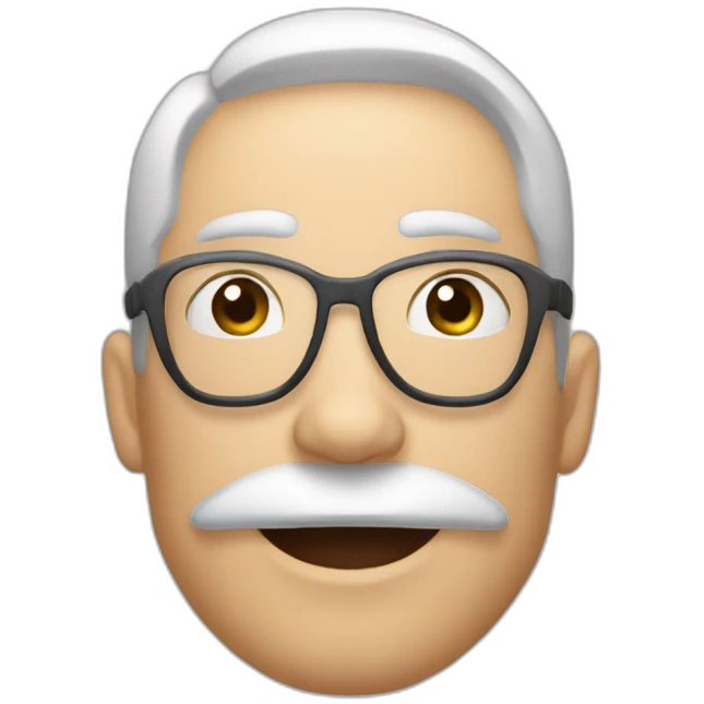 Farmacéutico moreno con canas, sin gafas y complexión atlética emoji