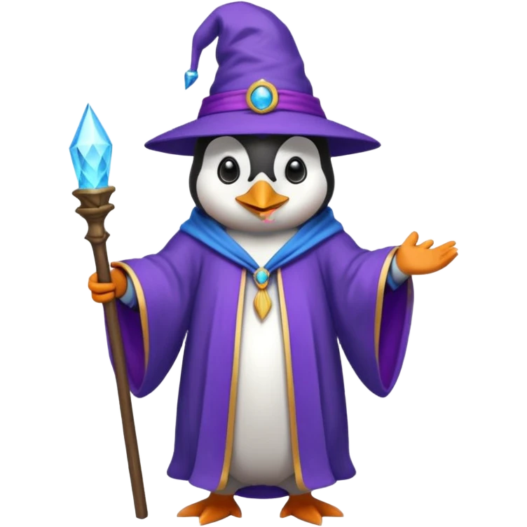 Penguin Wizard emoji