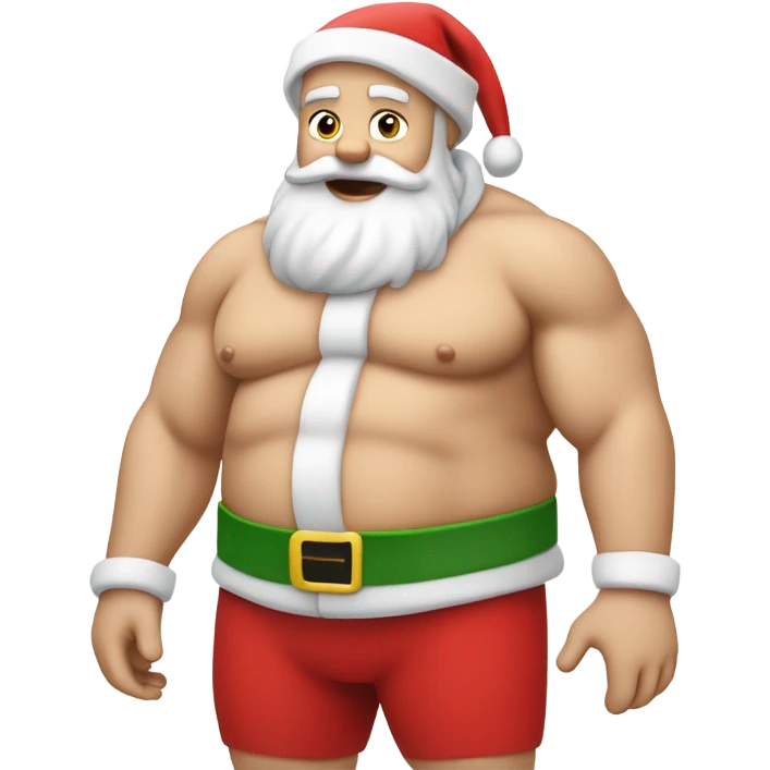 dad bod fat santa going gym emoji