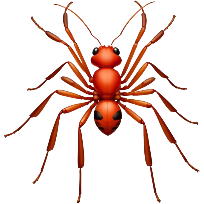 red ant with six legs emoji