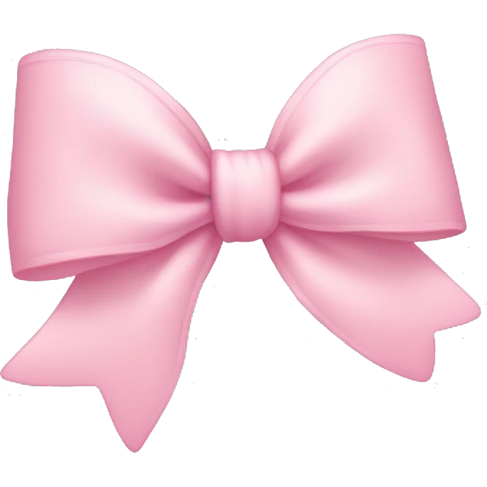 Light pink bow with hearts emoji