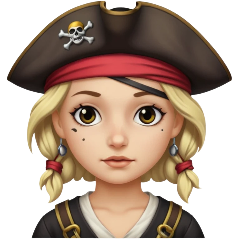 pirate girl with black band  emoji