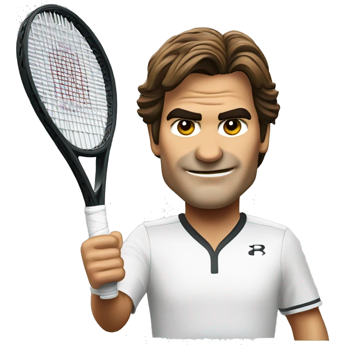 Rodger Federer with Tennis racquet emoji