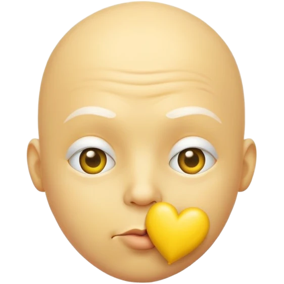 Bald yellow guys kissy heart emoji