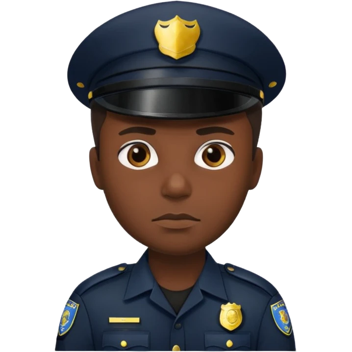 police officer black uniform emoji