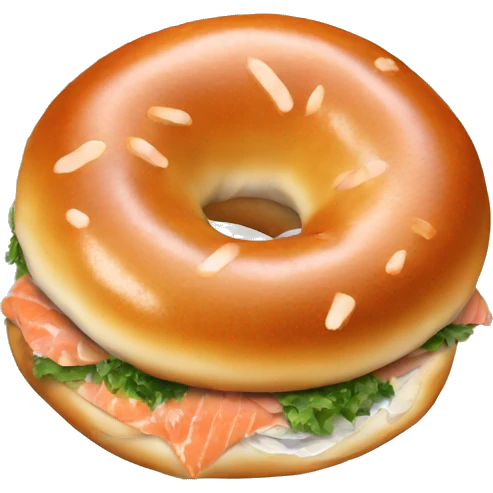A bagel with smoked salmo emoji