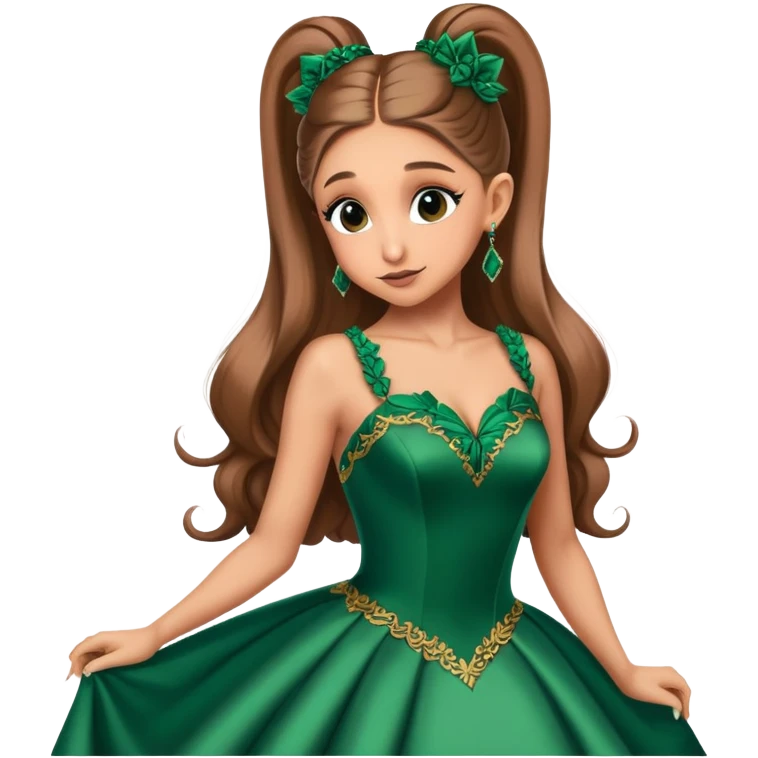 Ariana grande putting on her dress for wicked  emoji