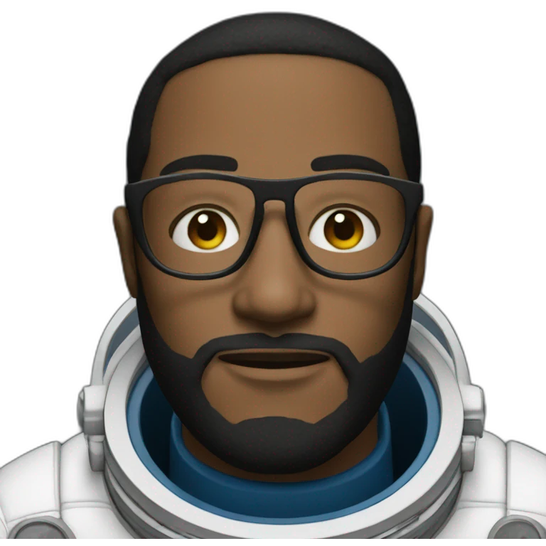 astronaut black-beard white-man glasses emoji