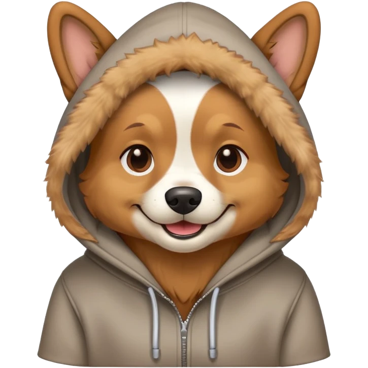dog wearing a hoodie emoji