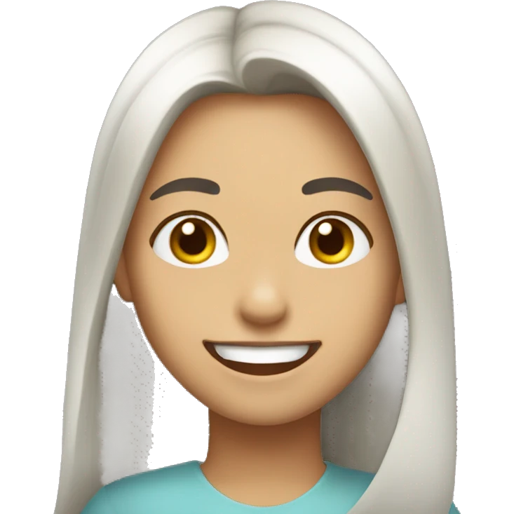 Cara feliz con moña emoji