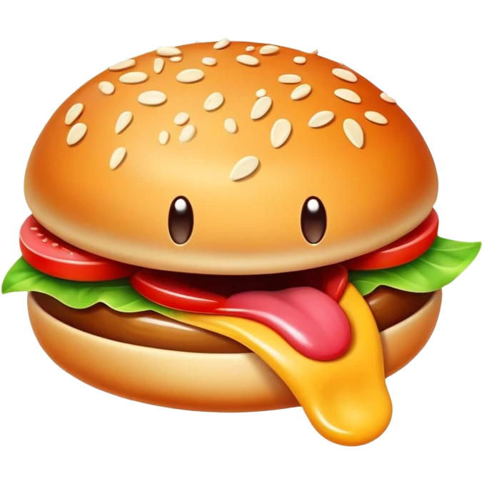 Delicious food emoji with tongue licking lips for 'Yummy' song emoji