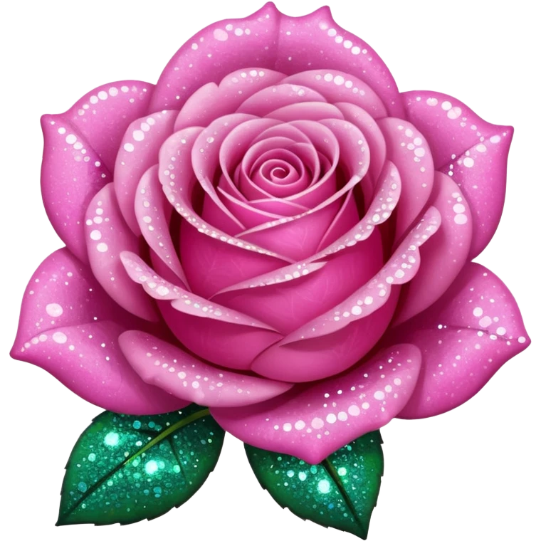Glitter Pink Rose emoji