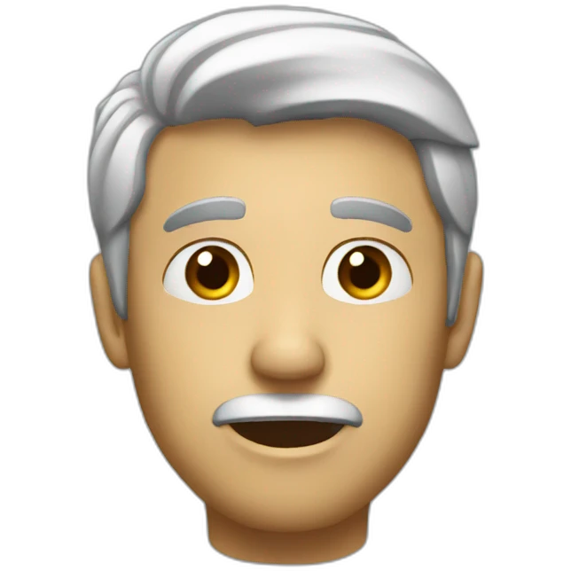 man requesting to hear him emoji