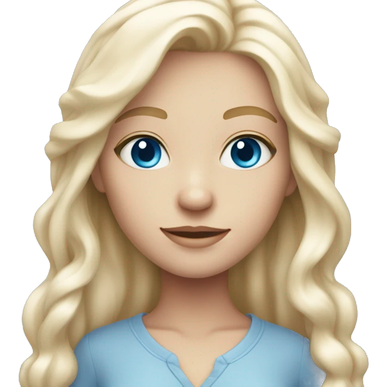 light pink  magic blonde girl white skin blue eyes  emoji