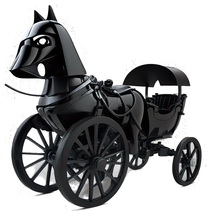 Evil Darth Vader’s Lego horse-drawn 4 wheel coach  emoji