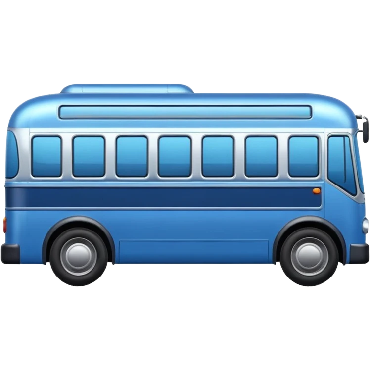 A blue bus emoji