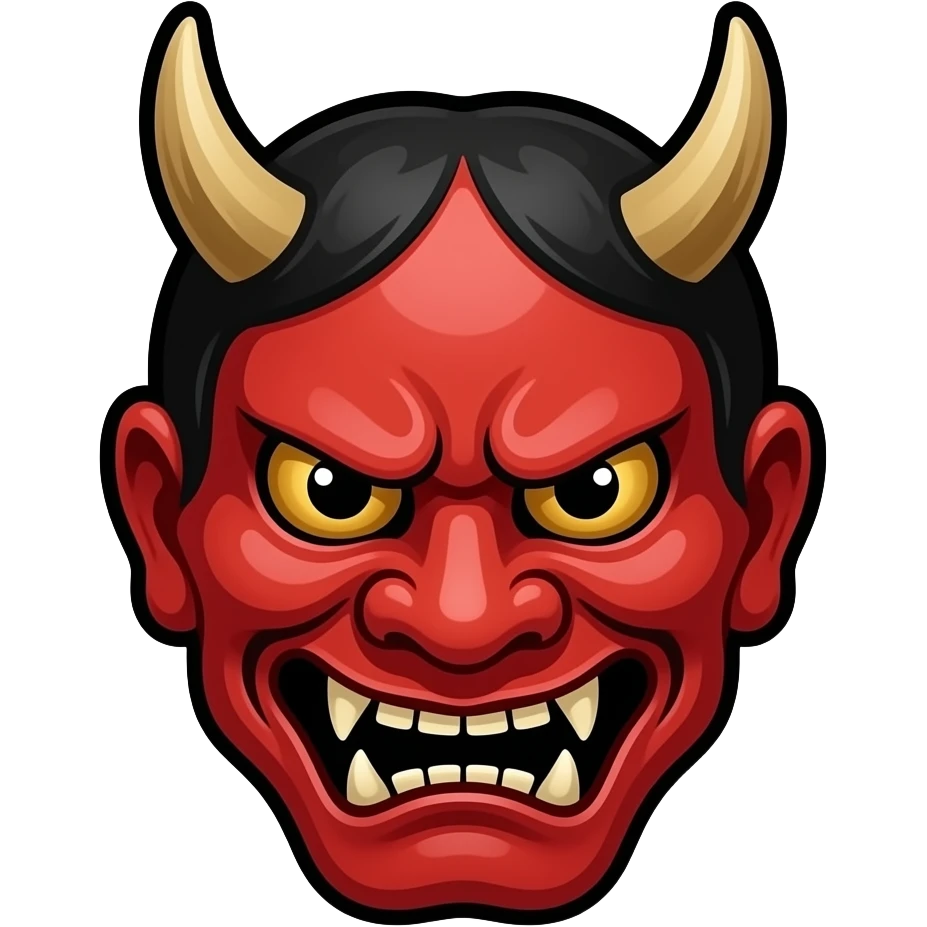 japanese oni logo emoji