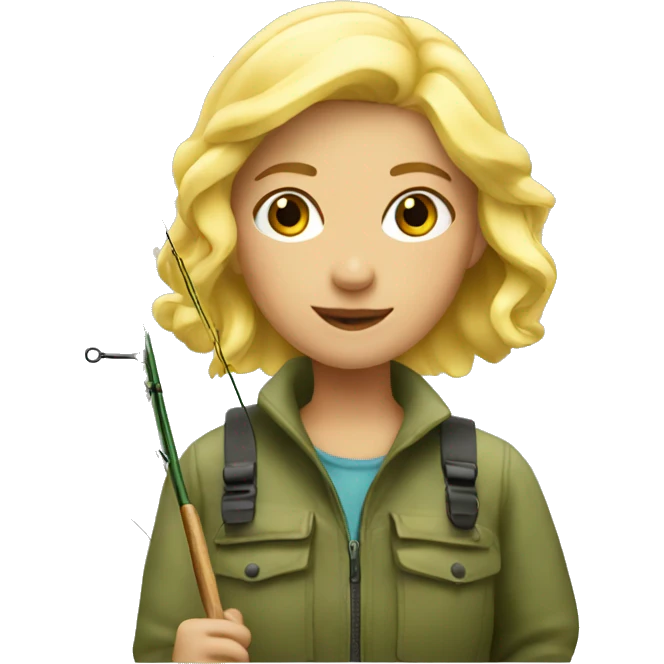 Fishing blonde girl emoji