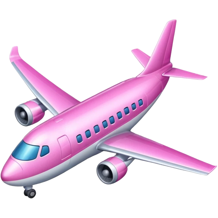 quiero crear un emoji 3d de un avion rosa emoji