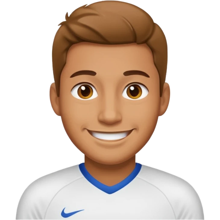 man with white jersey emoji