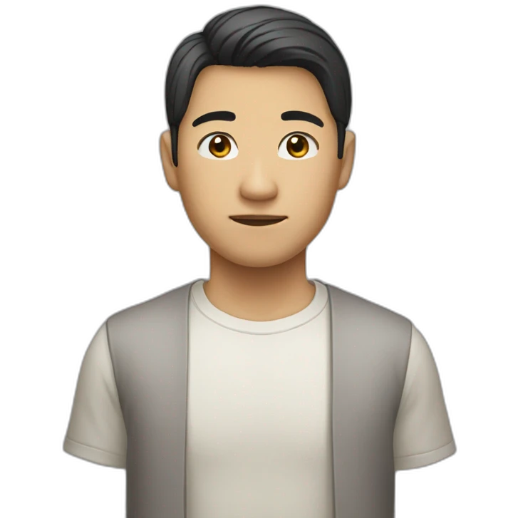 Half white half asian male emoji