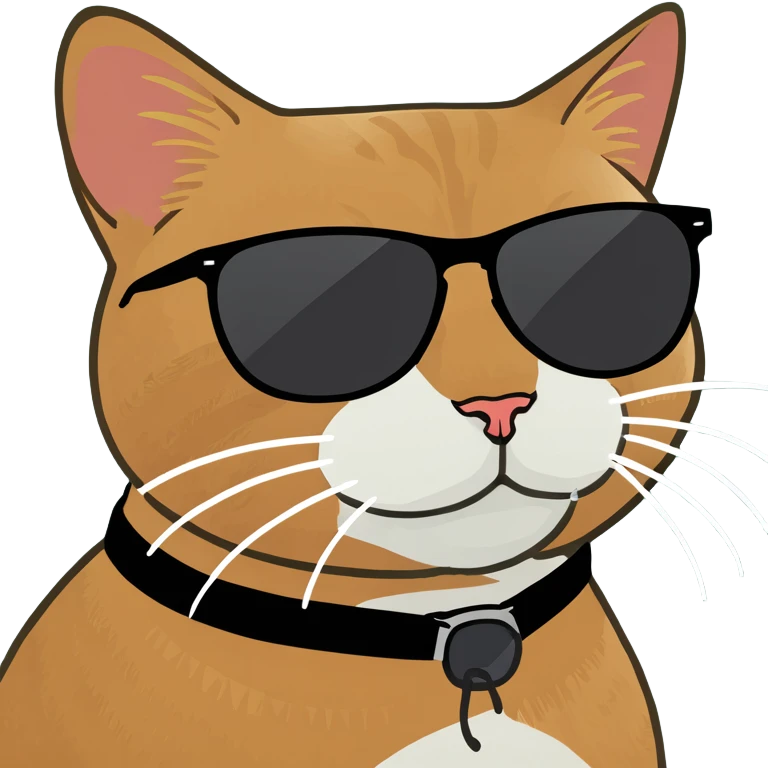 Cat with sunglasses emoji