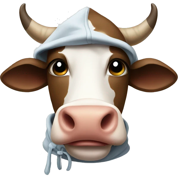 Cow with a hoodie emoji