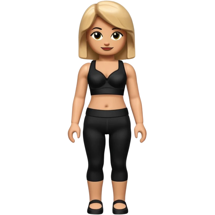 legging brassière noir gonflé ventre femme lego personnage emoji