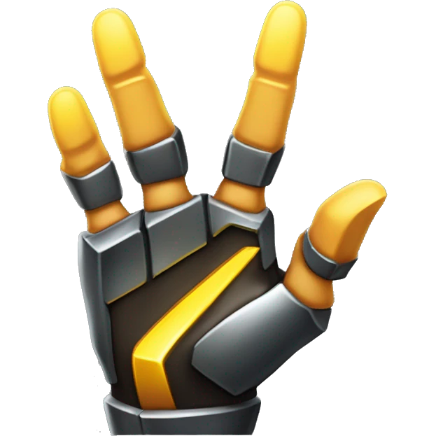 "Three sharp, metallic claws extending from a fist, shining with a steel gleam against a dark background." emoji