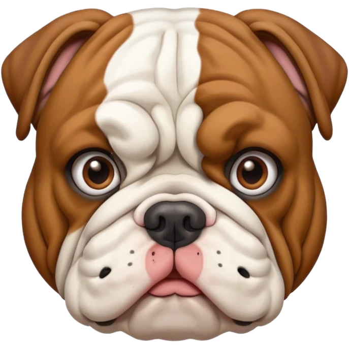 English bulldog face emoji