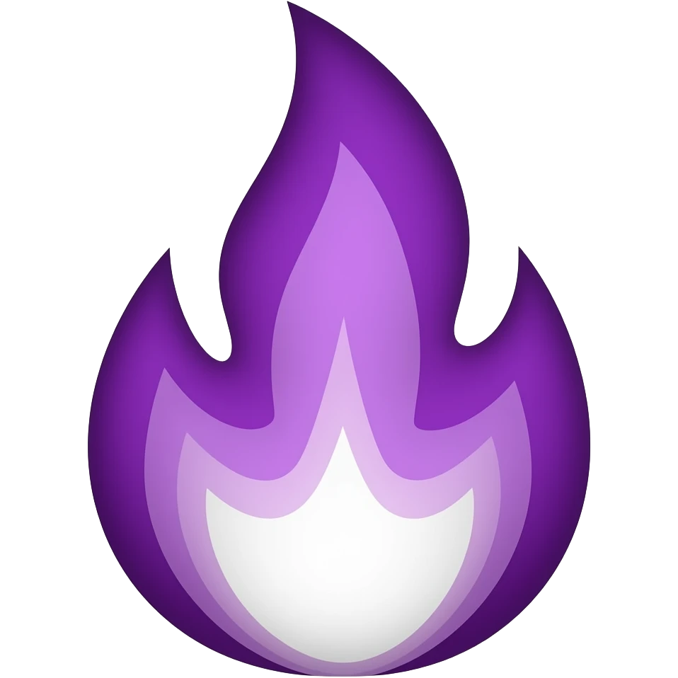 Fuego morado emoji